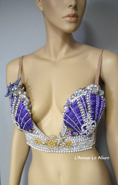 Diamond Ariel Disney Plunge Bra Costume Rave