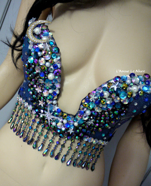 Galaxy Moon Plunge Rave Bra Dance Halloween Costume Gypsy