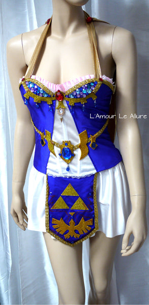 Legend of Zelda Corset and Skirt Cosplay Dance Costume Rave Halloween