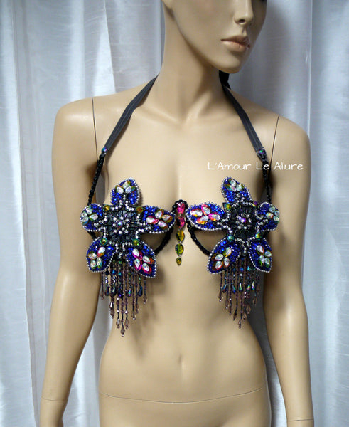 Dark Rainbow Flower Carnival Samba Dance Rave Top Halloween Costume