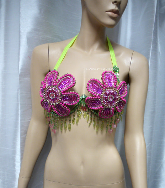 Pink Flower Daisy Samba Carnival Top Dance