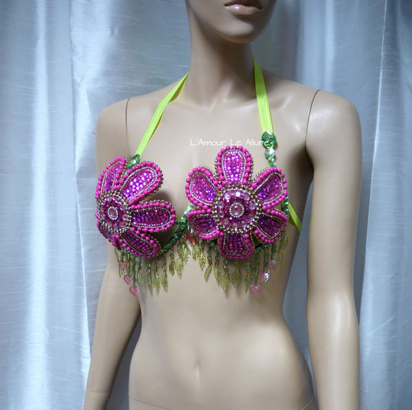 Pink Flower Daisy Samba Carnival Top Dance