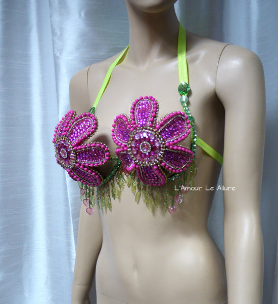 Pink Flower Daisy Samba Carnival Top Dance