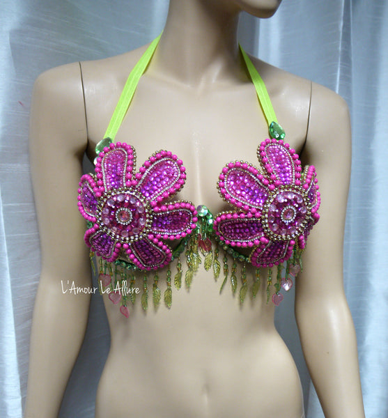 Pink Flower Daisy Samba Carnival Top Dance