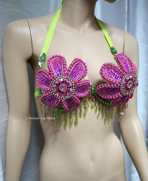 Pink Flower Daisy Samba Carnival Top Dance