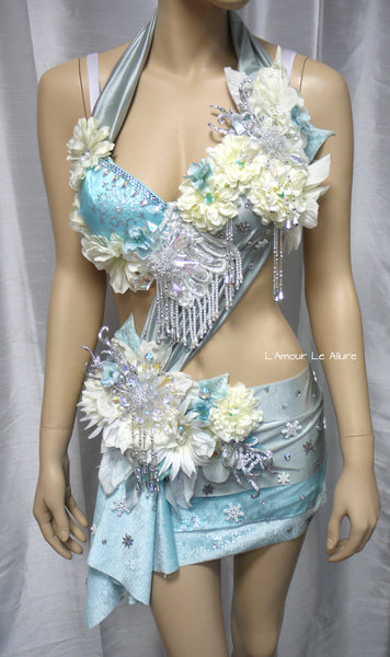 Winter Fairy Monokini Bra Costume Cosplay Dance Rave Bra Halloween