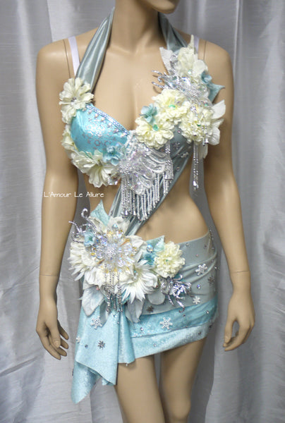 Winter Fairy Monokini Bra Costume Cosplay Dance Rave Bra Halloween