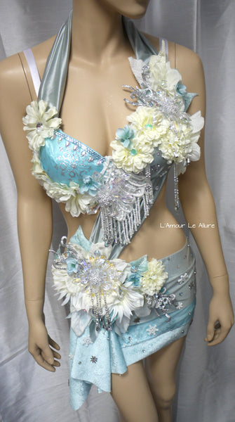 Winter Fairy Monokini Bra Costume Cosplay Dance Rave Bra Halloween