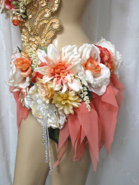 Sweet as a Peach Spring Fairy Bra and Skirt Monokini Costume