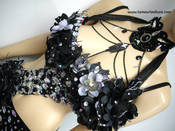 Black Diamond Fairy Monokini Bra and Shorts Costume