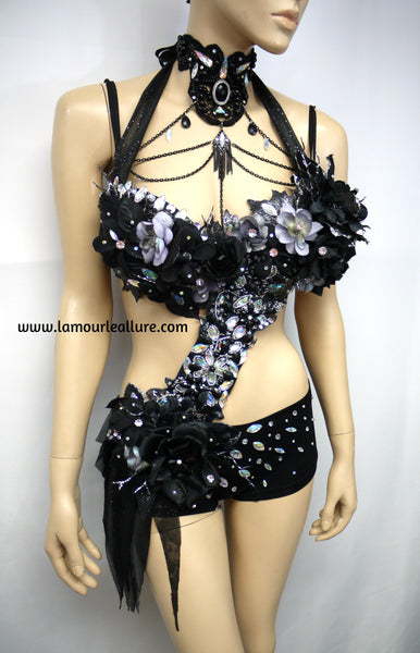 Black Diamond Fairy Monokini Bra and Shorts Costume