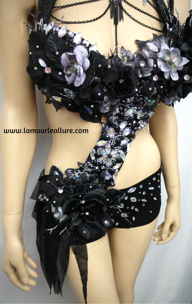 Black Diamond Fairy Monokini Bra and Shorts Costume