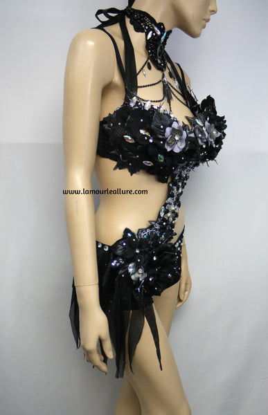 Black Diamond Fairy Monokini Bra and Shorts Costume