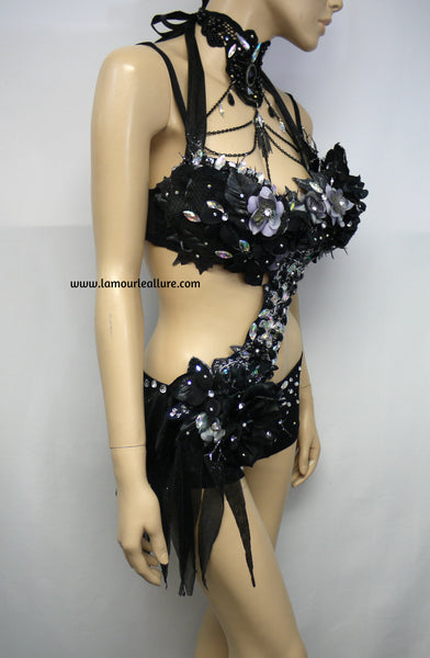 Black Diamond Fairy Monokini Bra and Shorts Costume