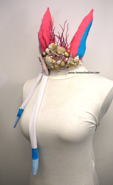 Mermaid Sylveon Ears Crown with Seashell Detailing