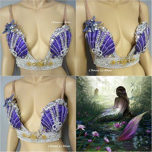 Diamond Ariel Disney Plunge Bra Costume Rave