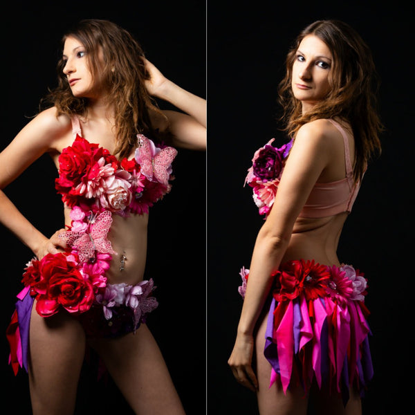 Red Pink Valentines Day Cupid Fairy Monokini Costume