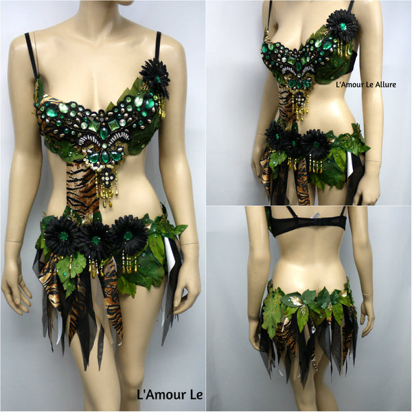 In to the Jungle Forest Tiger Monokini Costume