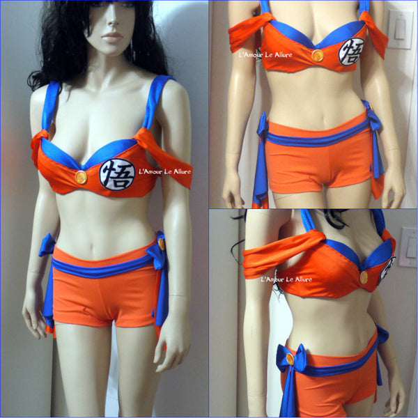 Dragon Ball Z Goku Cosplay Dance Costume Rave Bra