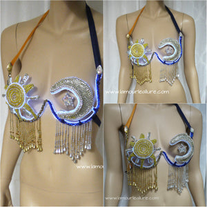 LED Sun and Moon Samba Rave Carnival top