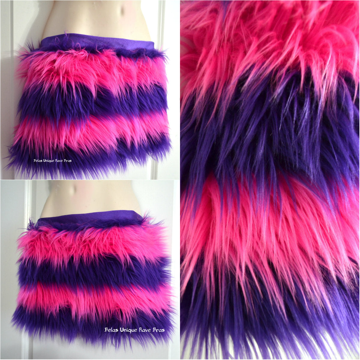 Alice In Wonderland Cheshire Cat Fur Rave Skirt