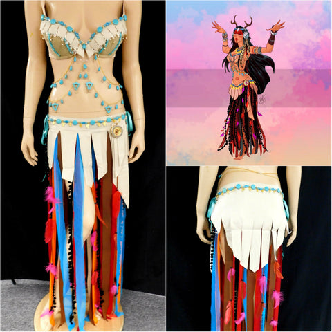 Blatterbury Art inspired Belly Dancer Pocahontas Costume