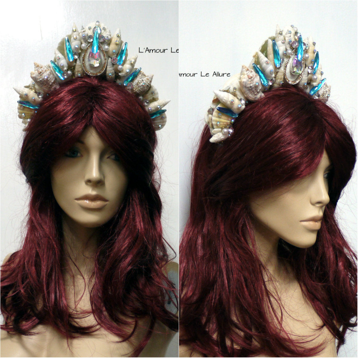 Gold Turquoise Tiara Mermaid Crown