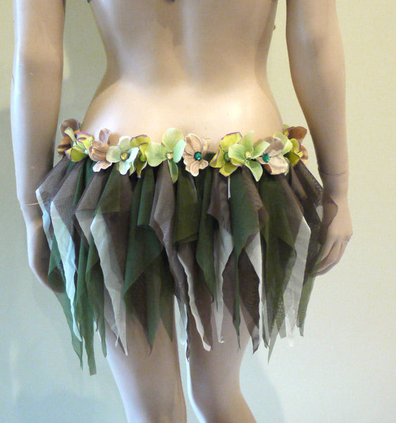 Woodland Green Gypsy Forest Fairy Cosplay Dance Costume Rave Bra Halloween