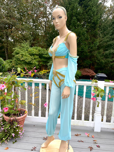 Princess Jasmine Headband, Bra Top and Pants