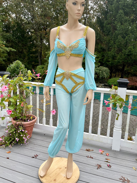 Princess Jasmine Headband, Bra Top and Pants