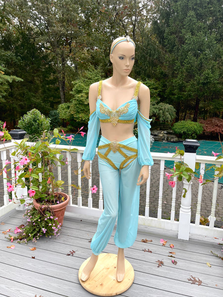 Princess Jasmine Headband, Bra Top and Pants