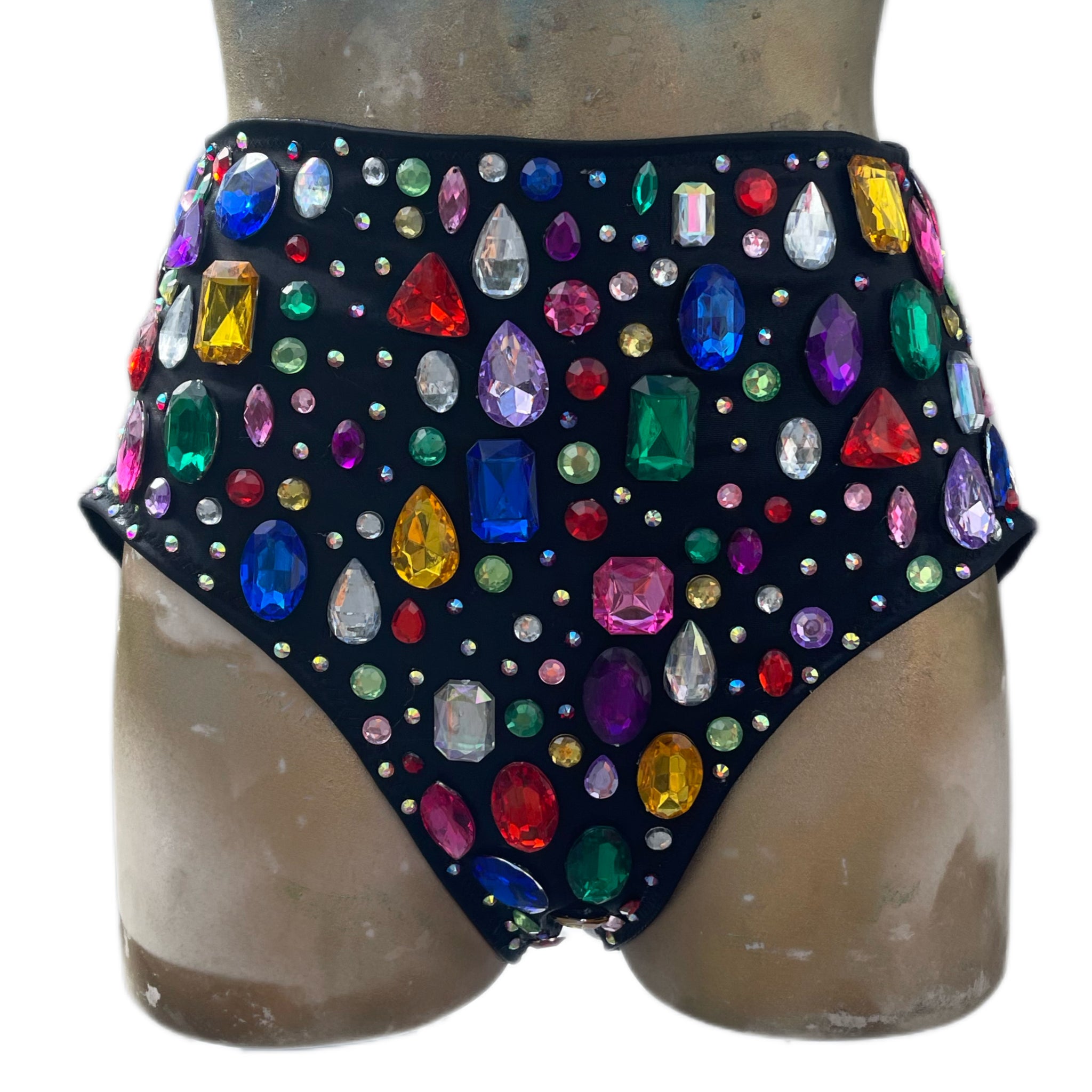 Custom Order - Taylor Inspired Rainbow Bejeweled High Rise Panty Only