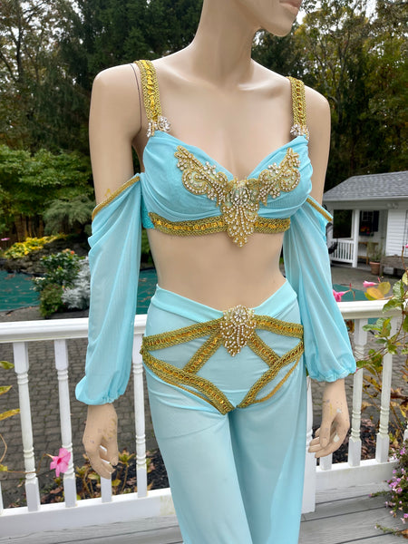 Princess Jasmine Headband, Bra Top and Pants