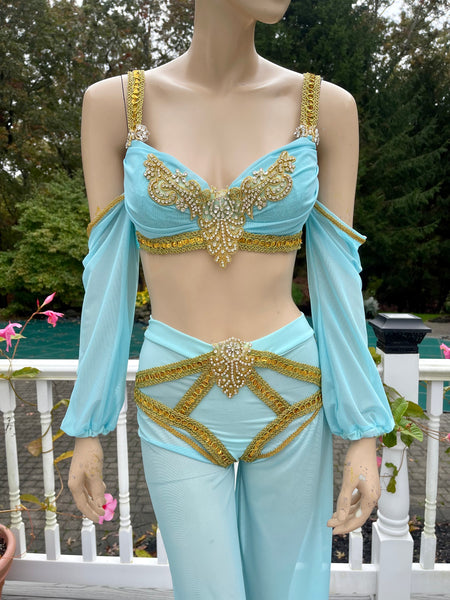 Princess Jasmine Headband, Bra Top and Pants